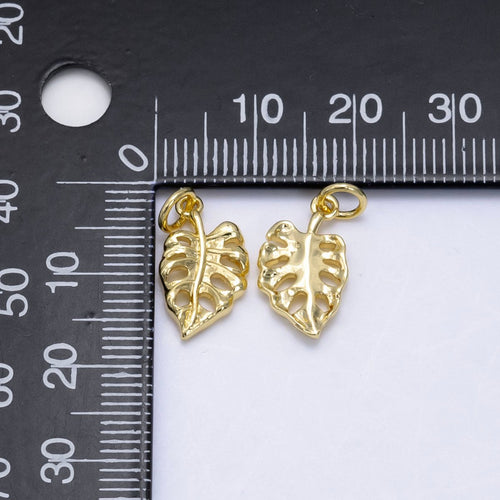 14K Gold Filled Monstera Palm Leaf Charm | X793