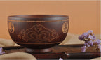 Central Mongolian Hand-Crafted Wooden Bowl