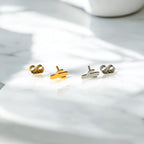 Desert Cactus Metal Stud Earrings