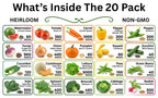 20-50 Varieties - Heirloom Vegetable & Herb Seed Vaults – USA Grown, Non-GMO - 10,000-50,000 Seeds