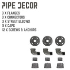 Wall Hook 3 Pack By PIPE DECOR