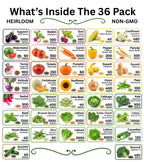 20-50 Varieties - Heirloom Vegetable & Herb Seed Vaults – USA Grown, Non-GMO - 10,000-50,000 Seeds