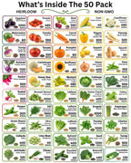 20-50 Varieties - Heirloom Vegetable & Herb Long-Term Seed Vault Bucket – USA Grown, Non-GMO - 10,000-50,000 Seeds