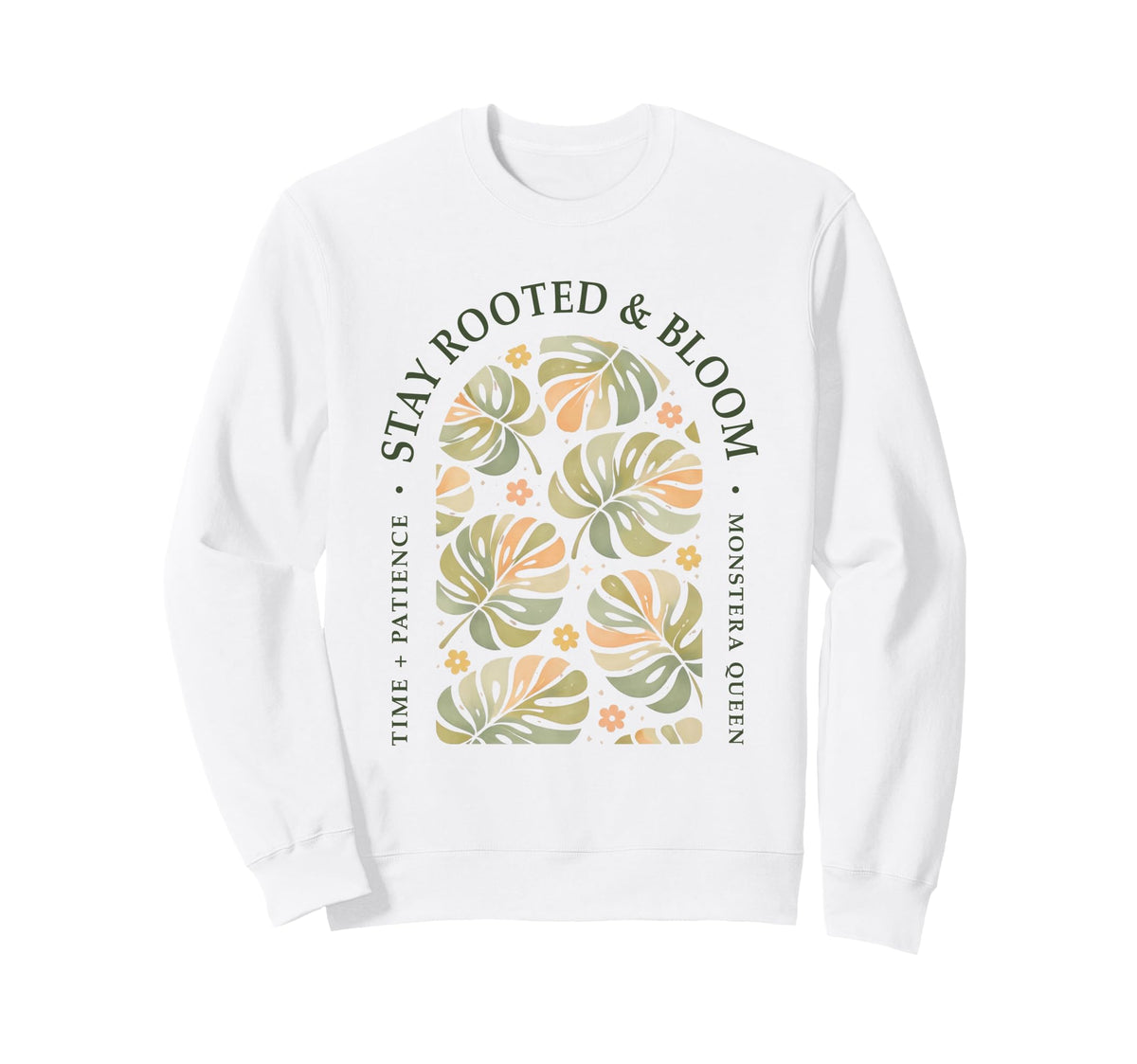 Funny Plant Rooted Boho Monstera Sweatshirt - Streetwear Style for Adults