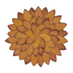 Fennco Styles Harvest Fall Leave Holiday Placemats 15" Round, Set of 4 - Copper Leaf Pattern Design Table Mat for Home Décor, Autumn Festivals, Family Gathering, Thanksgiving and Special Events