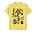 70S Boho Botany Botanical Cactus T-Shirt - Graphic Print for Adults
