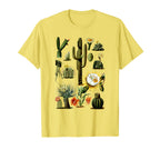 70S Boho Botany Botanical Cactus T-Shirt - Graphic Print for Adults