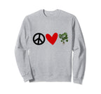 Monstera Deliciosa Plant Peace Sweatshirt - Minimalist Print Men Women