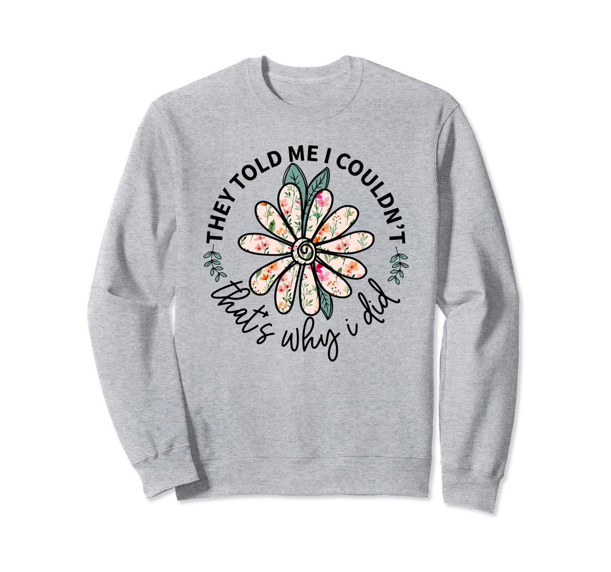 Wildflower Prairie Boho Plant Lover Daisy Sweatshirt - Graphic Print Unisex