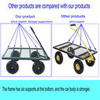 Wagon Cart Garden cart trucks make it easier to transport firewood (green)