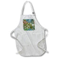 Apron - Charming floral pattern of tropical monstera plant leaves on white Alexis Design - Pattern Floral Tropical