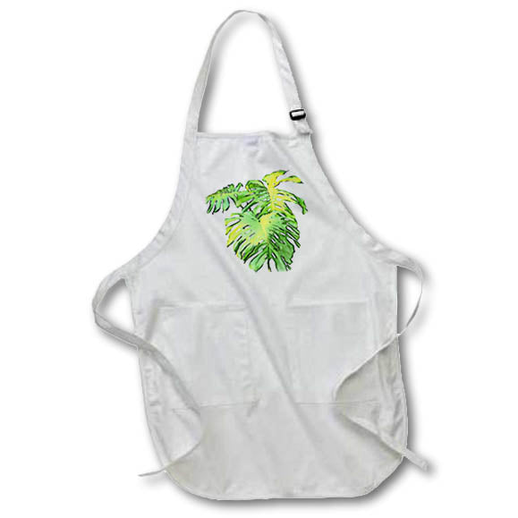 Apron - Monstera Leaves Artistic Vector Cut Out Vector Art - Monstera Leaves