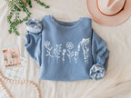 Wildflowers Botanical Garment Dyed Comfort Colors Sweatshirt