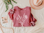 Botanical Floral Bouquet Garment Dyed Comfort Colors Sweatshirt