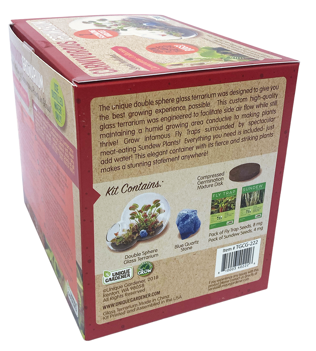 Carnivorous Growarium Meat-Eating Seed Terrarium Kit