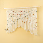 Ethereal Macrame Leaf Curtain Wall Hanging