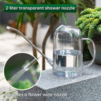 New 1.5L garden watering can, large-capacity detachable watering device, stainless steel long-spout home garden supplies