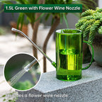 New 1.5L garden watering can, large-capacity detachable watering device, stainless steel long-spout home garden supplies