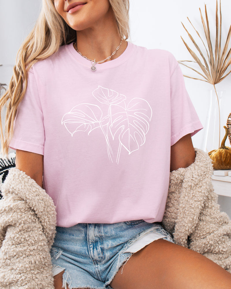 Monstera botanical Comfort Colors T Shirt
