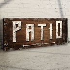 Distressed White Patio Sign