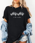 On the mountain Tree Botanical Plant Nature Camping Adventure Garment Dyed T Shirt