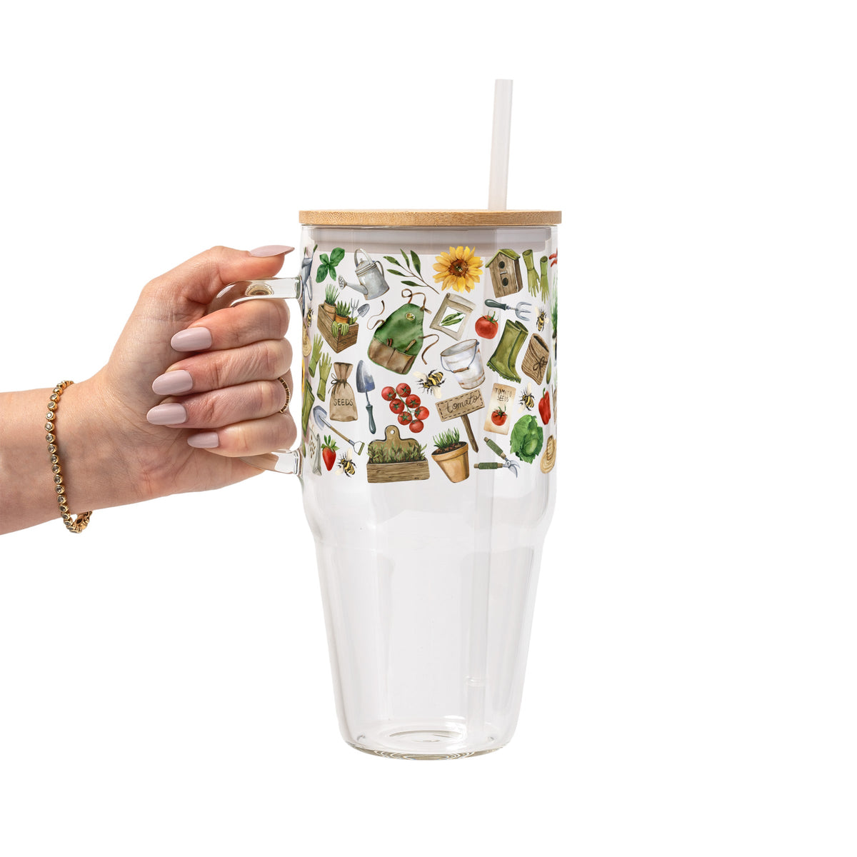 Garden Girl Glass Cups