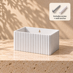 Ribbed Wall Planter, Rectangle