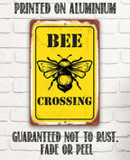 Bee Crossing - Metal Sign