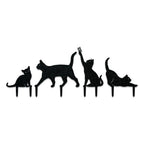 Cat Set of 4 Yard or Fence Signs - Metal Cat Decor