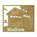 Covered Bridge Sign - Rustic Metal Wall Art | Weather Resistant Home Decor