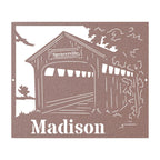 Covered Bridge Sign - Rustic Metal Wall Art | Weather Resistant Home Decor