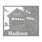 Covered Bridge Sign - Rustic Metal Wall Art | Weather Resistant Home Decor