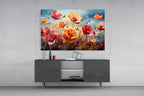 Poppies Glass Wall Art || Designer Collection