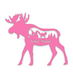 Great Outdoors Moose with Scenery Personalized Metal Sign