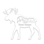Great Outdoors Moose with Scenery Personalized Metal Sign