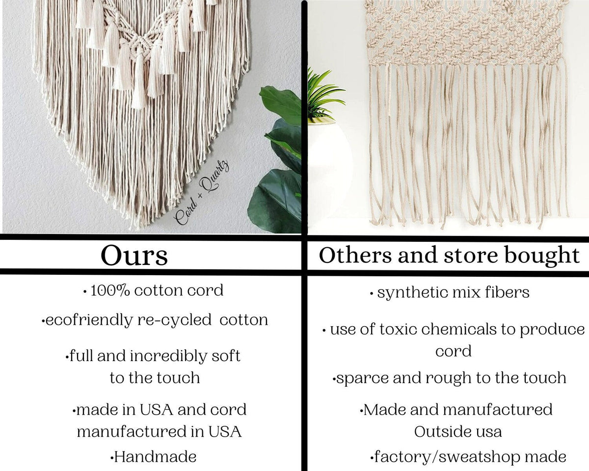 12x20 Macrame wall hanging. Made to order. 18 color choices.