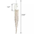 Macrame Woven Wall Hanging Boho Tapestry Moon Star Dreamcatcher Home Decor