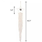 Macrame Woven Wall Hanging Boho Tapestry Moon Star Dreamcatcher Home Decor