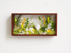"Micro Landscape Frame" - Real Preserved Flower Mini Garden Shadow Box (Panoramic Desk Decor)