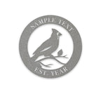 Cardinal Metal Wall Art - Personalized Metal Sign  | Custom Outdoor Garden Decor