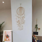 Shell Wind Chime Room Decoration Hanging Wind chime Outdoor Decoration, Bamboo Wind Chimes Unique Outdoor Handmade Chimes as Memorial Gift for Mom Family Wall Pendant Home Office