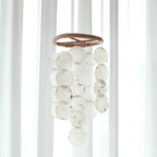 Shell Wind Chime Room Decoration Hanging Wind chime Outdoor Decoration, Bamboo Wind Chimes Unique Outdoor Handmade Chimes as Memorial Gift for Mom Family Wall Pendant Home Office