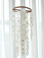 Shell Wind Chime Room Decoration Hanging Wind chime Outdoor Decoration, Bamboo Wind Chimes Unique Outdoor Handmade Chimes as Memorial Gift for Mom Family Wall Pendant Home Office