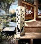 Trail of Paws Solar Pillar - Steel