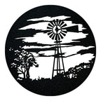 Windmill Metal Sign - Rustic Farmhouse Metal Wall Art | Durable Steel Plaque