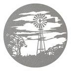 Windmill Metal Sign - Rustic Farmhouse Metal Wall Art | Durable Steel Plaque
